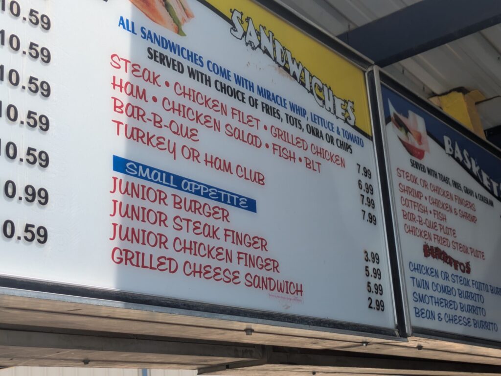 Twin Cronnie Drive-In Menu 4