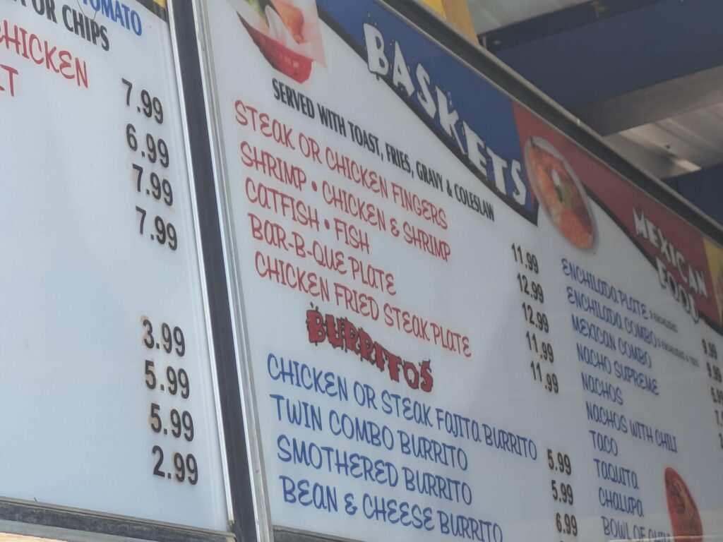 Twin Cronnie Drive-In Menu 7